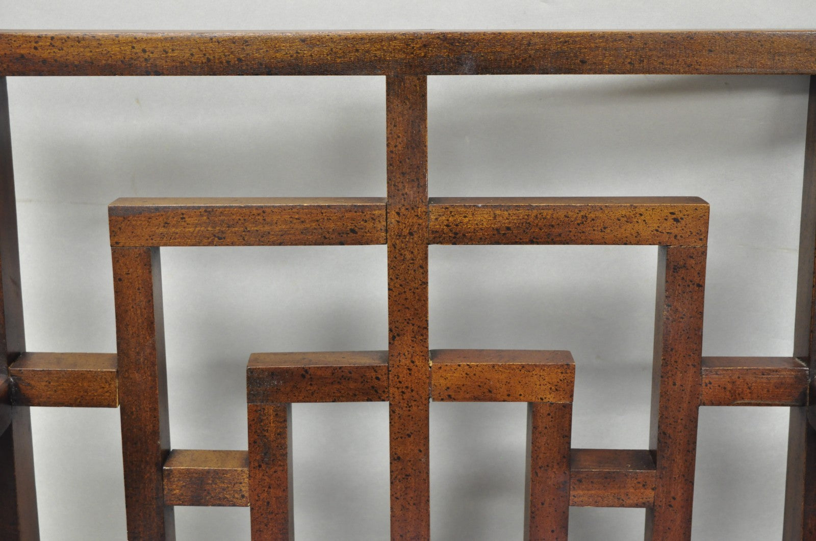 Vintage Chinese Chippendale James Mont Style Fretwork Lounge Arm Chairs - a Pair