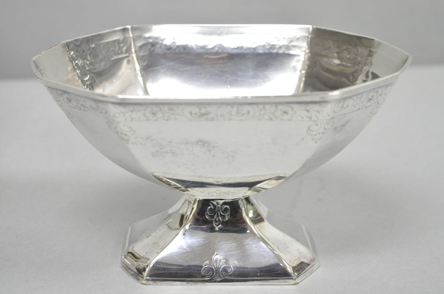Antique English Art Deco Silver Plated Tea Service Set by BSCEP (5329) - 4 Pcs