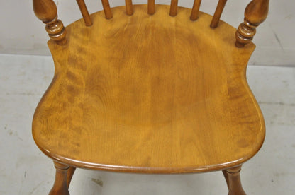 Ethan Allen Heirloom Nutmeg Maple Windsor Comb Back Dining Side Chair