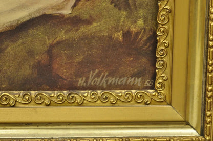 Vintage Gold Frame Hans Volkmann Art Print Little Princess Girl Lord Seaham Boy