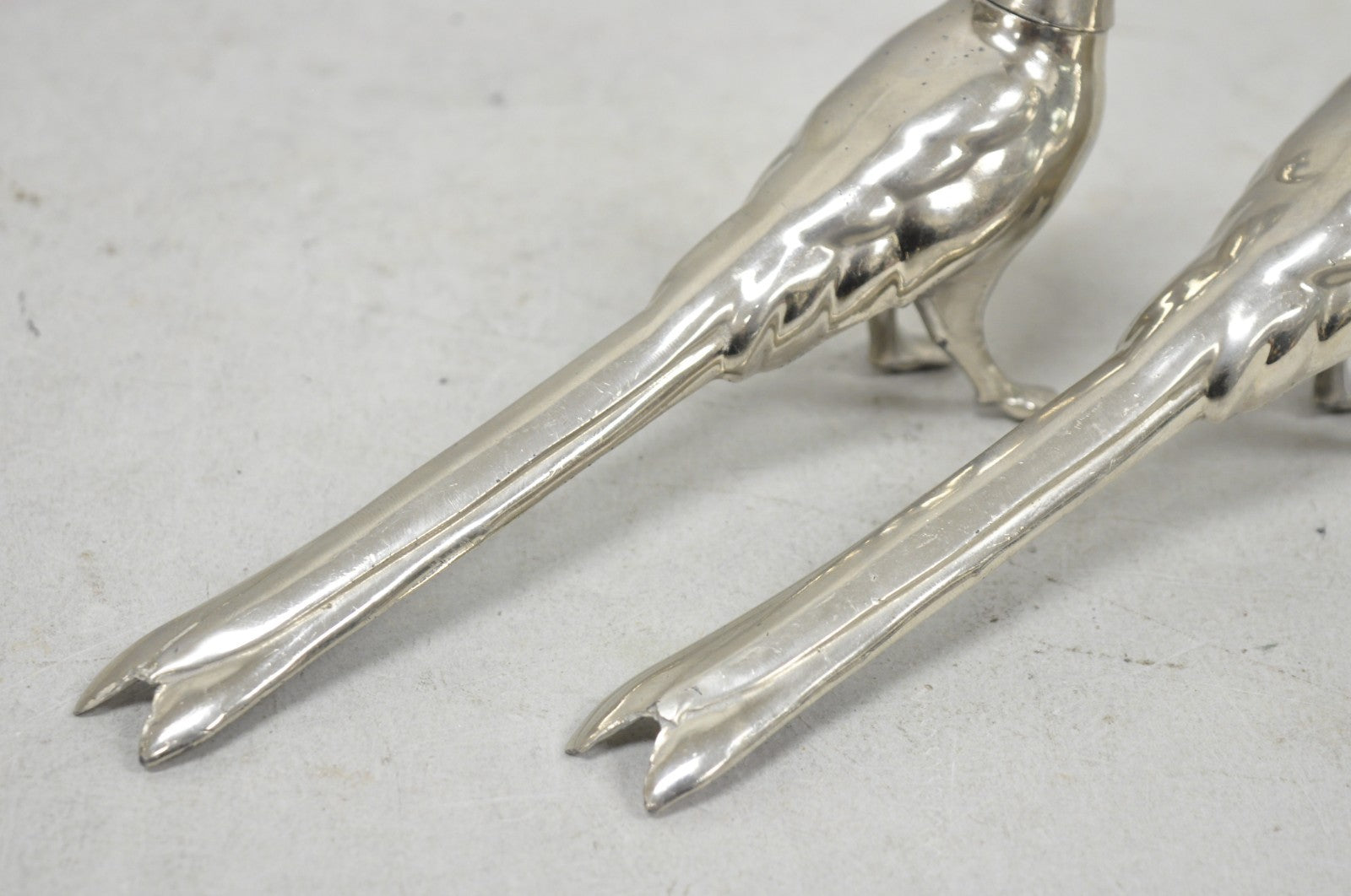 Vintage Pheasant Bird Silver Plated Figurine Salt & Pepper Shakers - a Pair