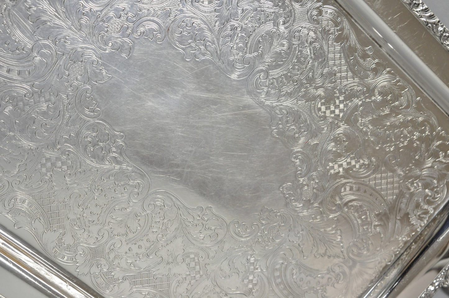 Vintage Victorian Silver Plated Twin Handle Platter Bar Tray by Henley Community