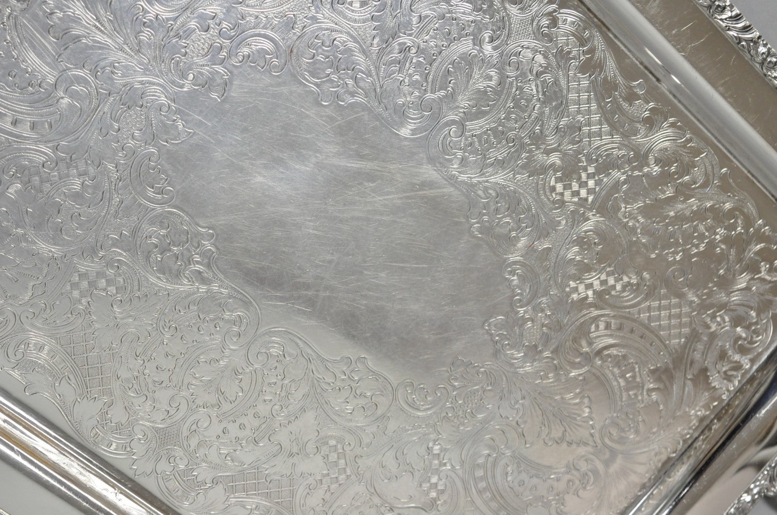Vintage Victorian Silver Plated Twin Handle Platter Bar Tray by Henley Community