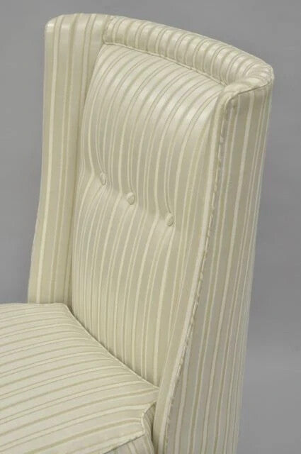 Paul Laszlo Mid Century Modern Upholstered Barrel Wing Back Slipper Lounge Chair