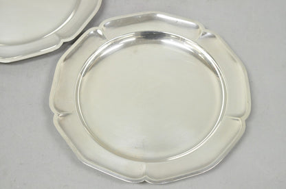 Vintage International Silver Co 221 Modern Silver Plated 12" Platter Dish - Pair