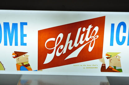 Vintage 1958 Jos. Schiltz Large 73" Lighted Brewing Beer Advertisement Bar Sign