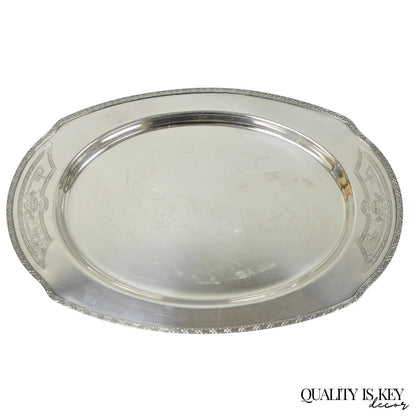 Vintage Victorian Benedict Hammer Craft 302 Silver Plated Harvest Serving Tray