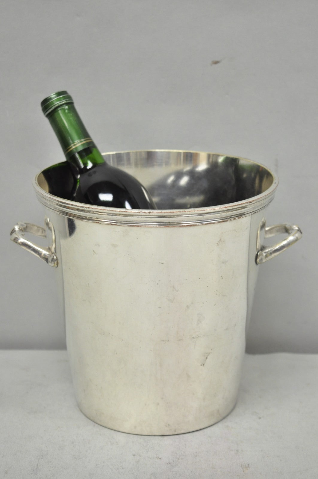 Vintage Orfèvrerie De France Mid Century Modern Silver Plated Champagne Bucket
