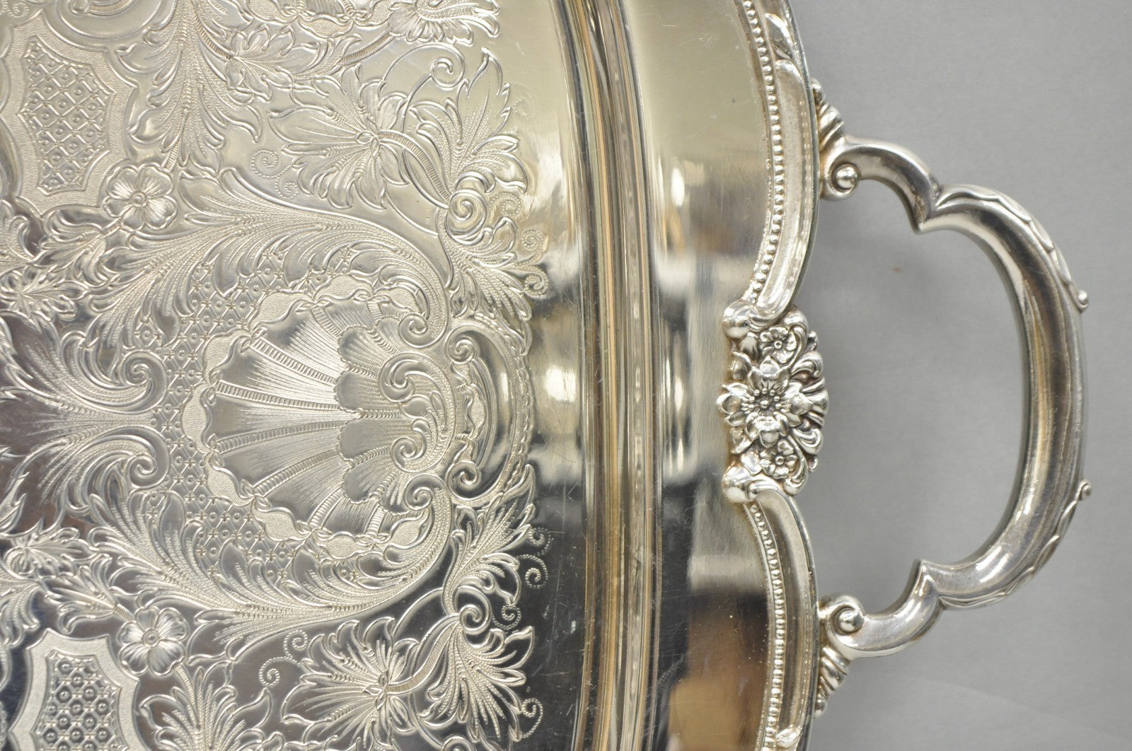 Vintage 1847 Rogers Bros "Remembrance" 9892 Silver Plated Serving Platter Tray