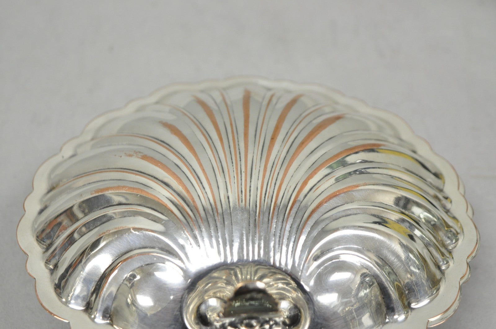 Antique English Regency Silver Plated Clam Shell Table Butler Serving Dish