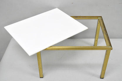 Vintage Italian Mid Century Modern Small 15" Bronze Brass Pedestal Display Stand