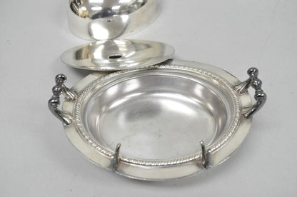 Antique Victorian Middletown Plate Co Silver Plated Fancy Covered Butter Dish