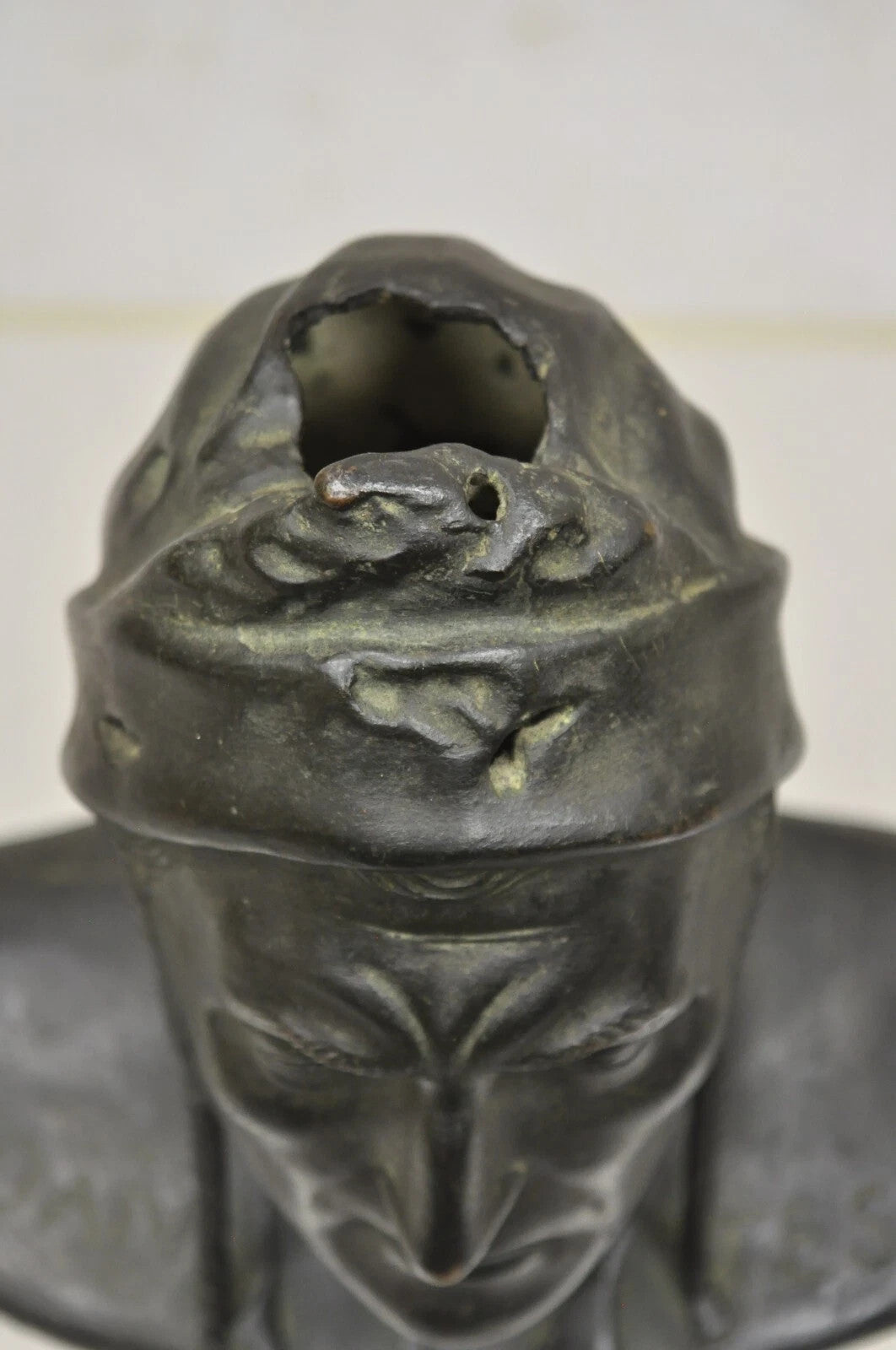 Antique Cast Bronze 9" Dante Dantes Alighieri Bust Sculpture Statue