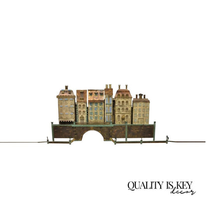 Curtis Jere Mid Century Modern Large Mixed Metal Copenhagen City Wall Sculpture