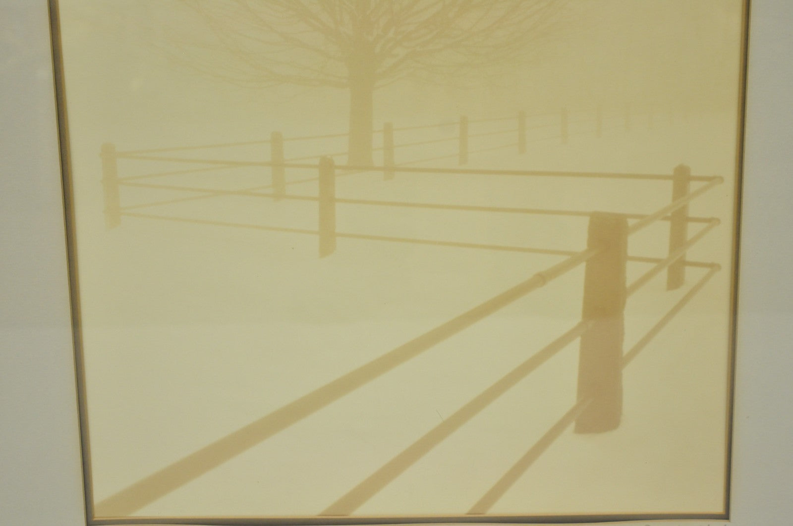 Vintage David Lorenz Winston Solitude Tree Fence Winter Landscape Signed Print