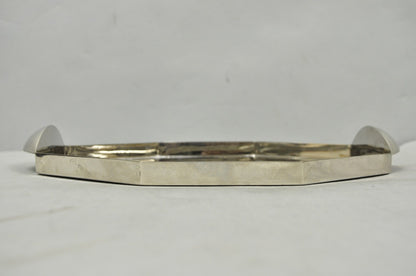 Modern Art Deco Style Silver Plated Nickel Octagonal Vanity Bar Tray "FE"