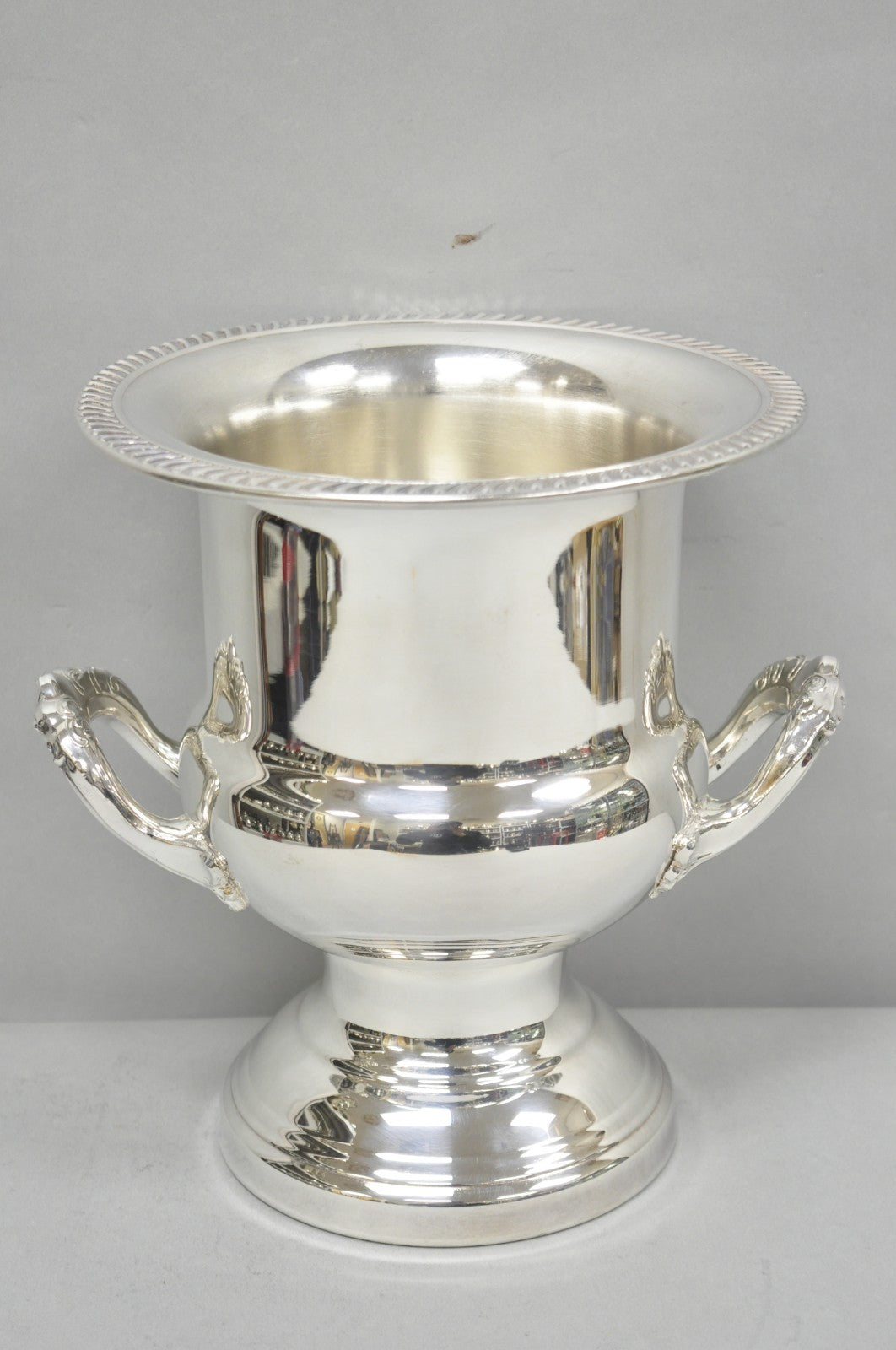 Vintage Leonard Silver Plated Trophy Cup Urn Champagne Chiller Ice Bucket, Pair