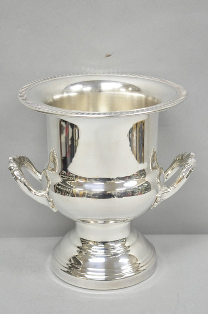 Vintage Leonard Silver Plated Trophy Cup Urn Champagne Chiller Ice Bucket, Pair