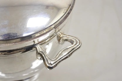 Vintage Knight Silversmiths Silver Plated Modern Lidded Bar Ice Bucket