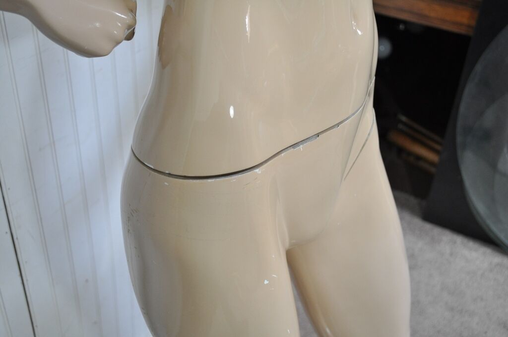 Vintage Female Woman Fiberglass Full Mannequin Dress Form Display on Stand