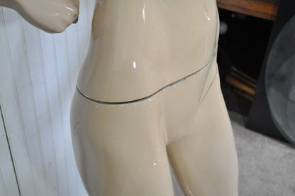 Vintage Female Woman Fiberglass Full Mannequin Dress Form Display on Stand