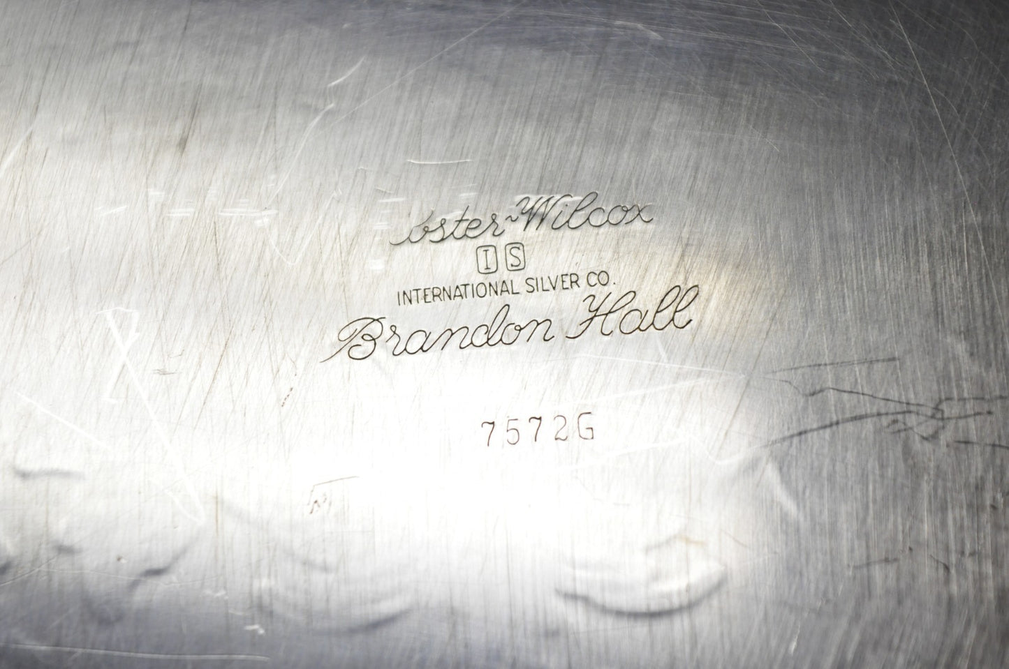 Webster Wilcox "Brandon Hall" 7572G Silver Plated Reticulated 15" Round Bar Tray