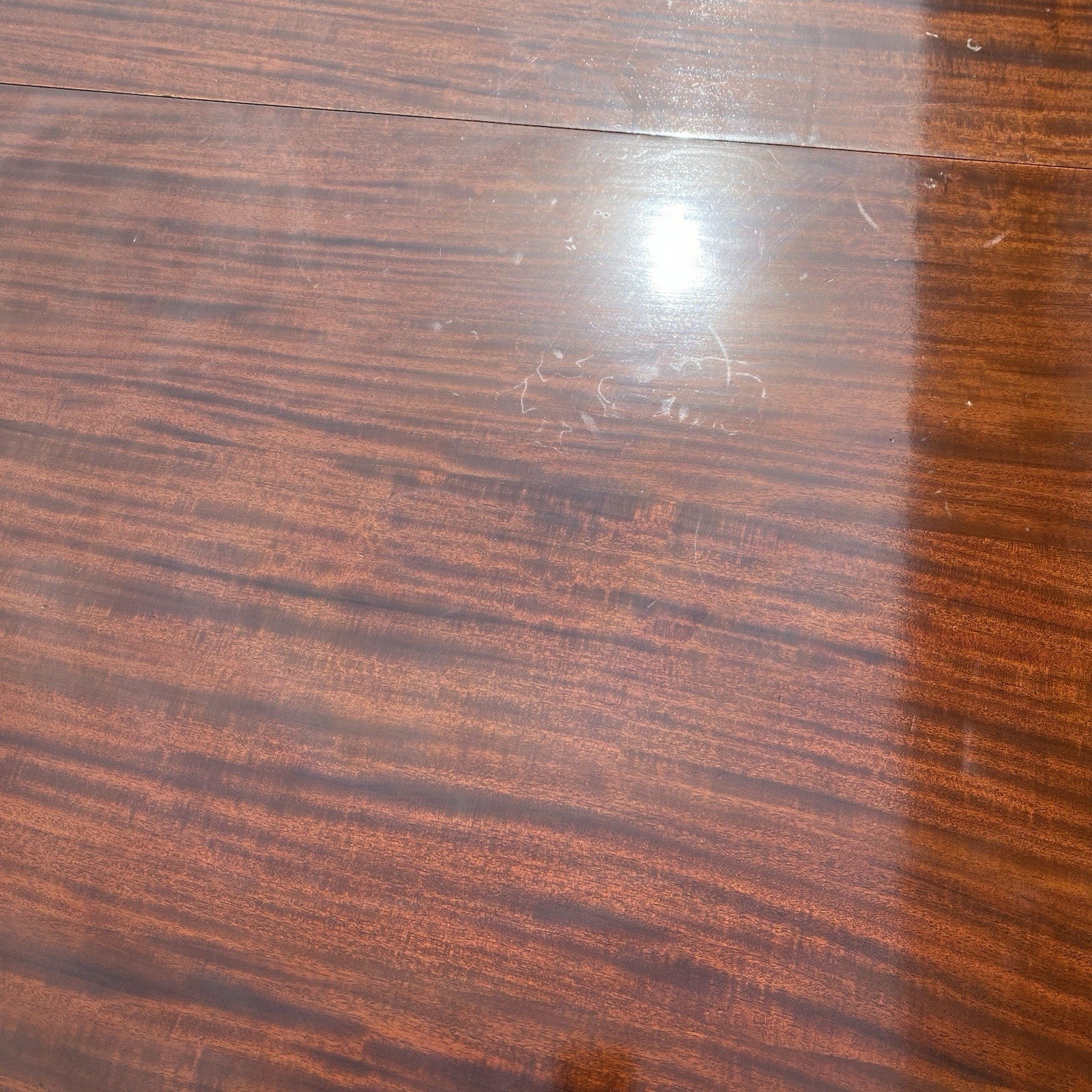 Antique English Regency Round Mahogany Extension Dining Banquet Table w 6 Leaves