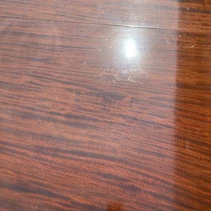 Antique English Regency Round Mahogany Extension Dining Banquet Table w 6 Leaves