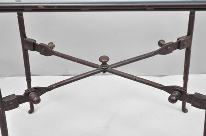 Industrial Modern Giacometti Style Wrought Iron Side Table by Pottery Barn
