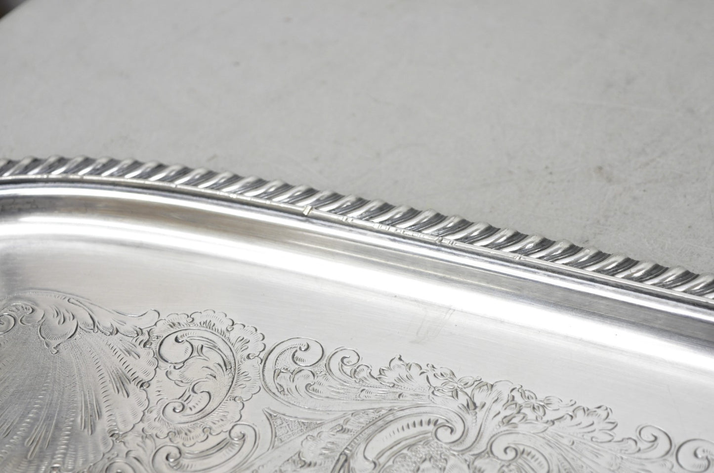 Vintage Sheffield Victorian Silver Plated Twin Handle Bar Serving Platter Tray