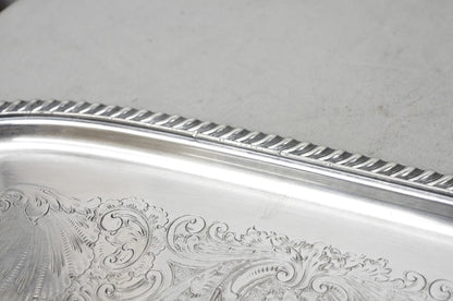 Vintage Sheffield Victorian Silver Plated Twin Handle Bar Serving Platter Tray