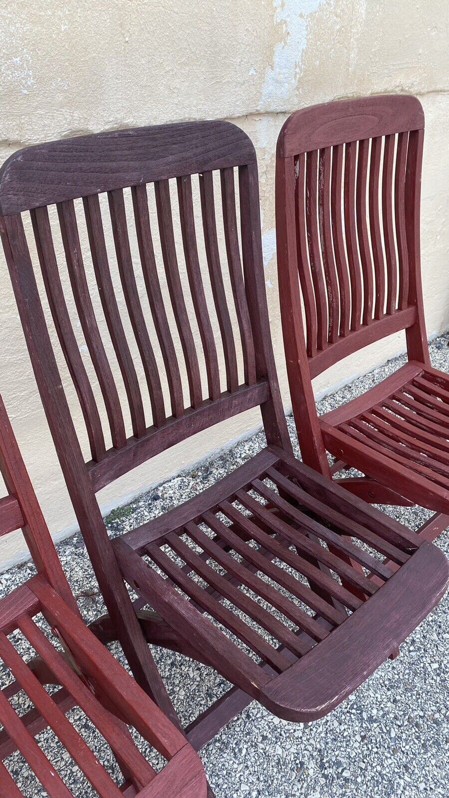 Outdoor Classics Distinctive Teak Wood Folding Chairs - Set of 4