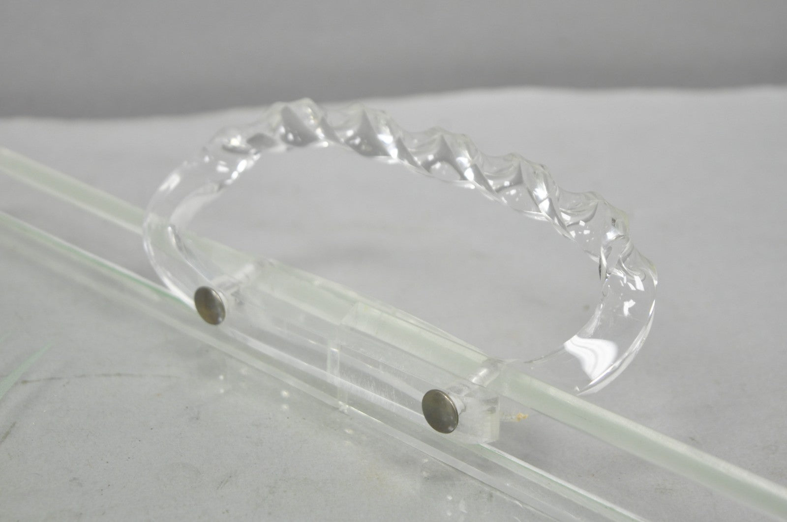 Vintage Mid Century Modern Dorothy Thorpe Style Etched Glass Bird Acrylic Tray