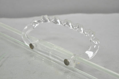 Vintage Mid Century Modern Dorothy Thorpe Style Etched Glass Bird Acrylic Tray