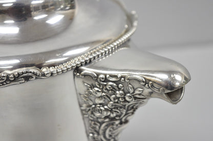 Antique Derby Silver English Victorian Silver Plated Large Warm Water Pitcher