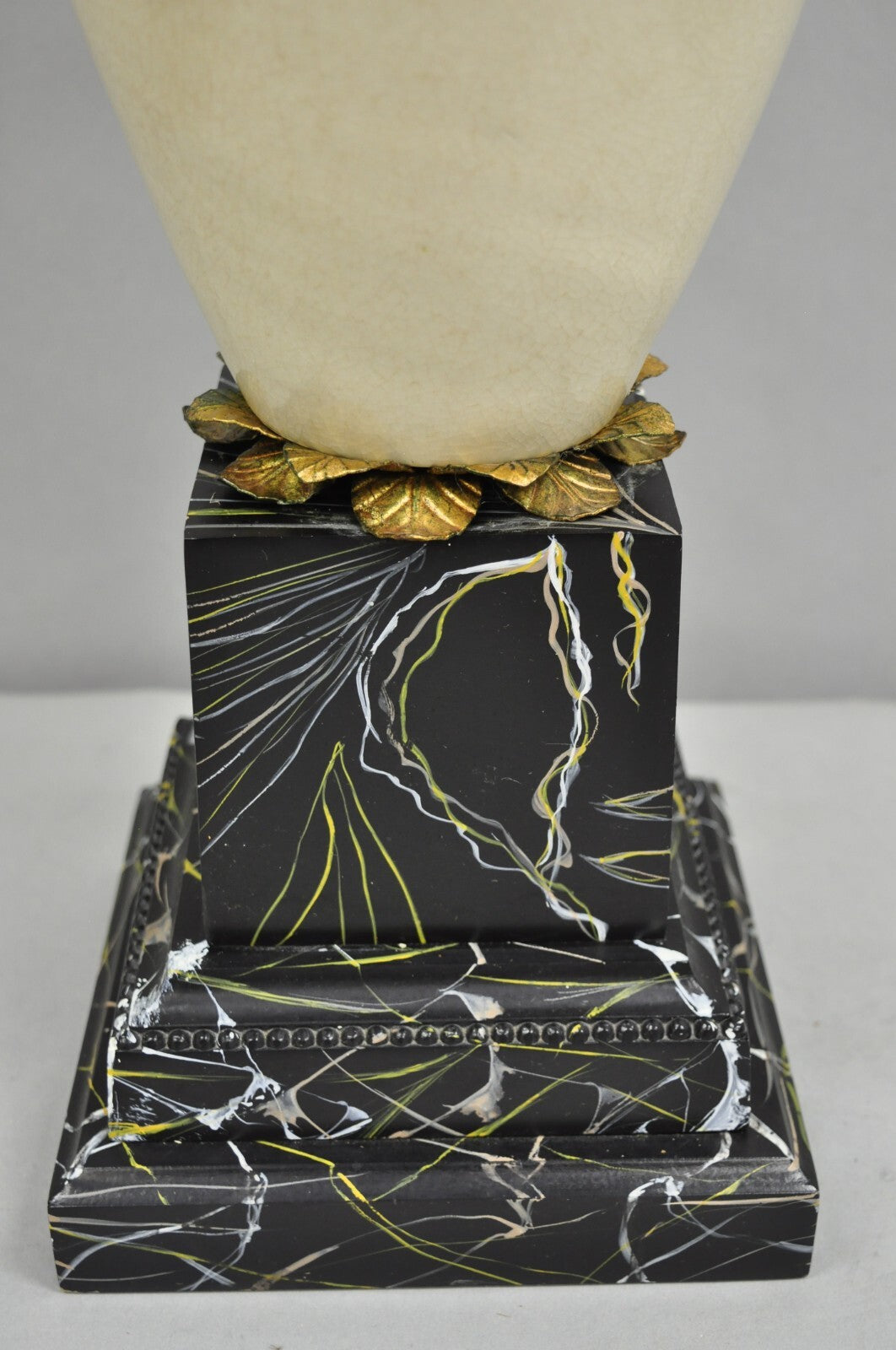 Frederick Cooper Hollywood Regency Ceramic Elephant Safari Palm Tree Table Lamp
