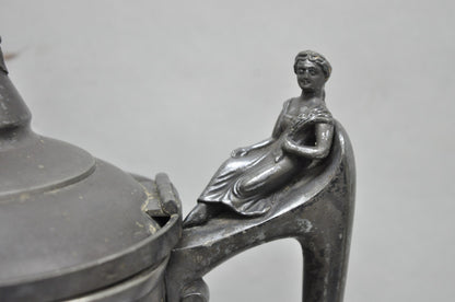 Antique Renaissance Reed & Barton Figural Silver Plated Coffee Water Pitcher