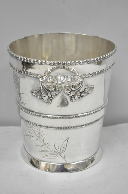 Victorian Henry Hicks Silver Plated S Monogram Champagne Chiller Wine Ice Bucket
