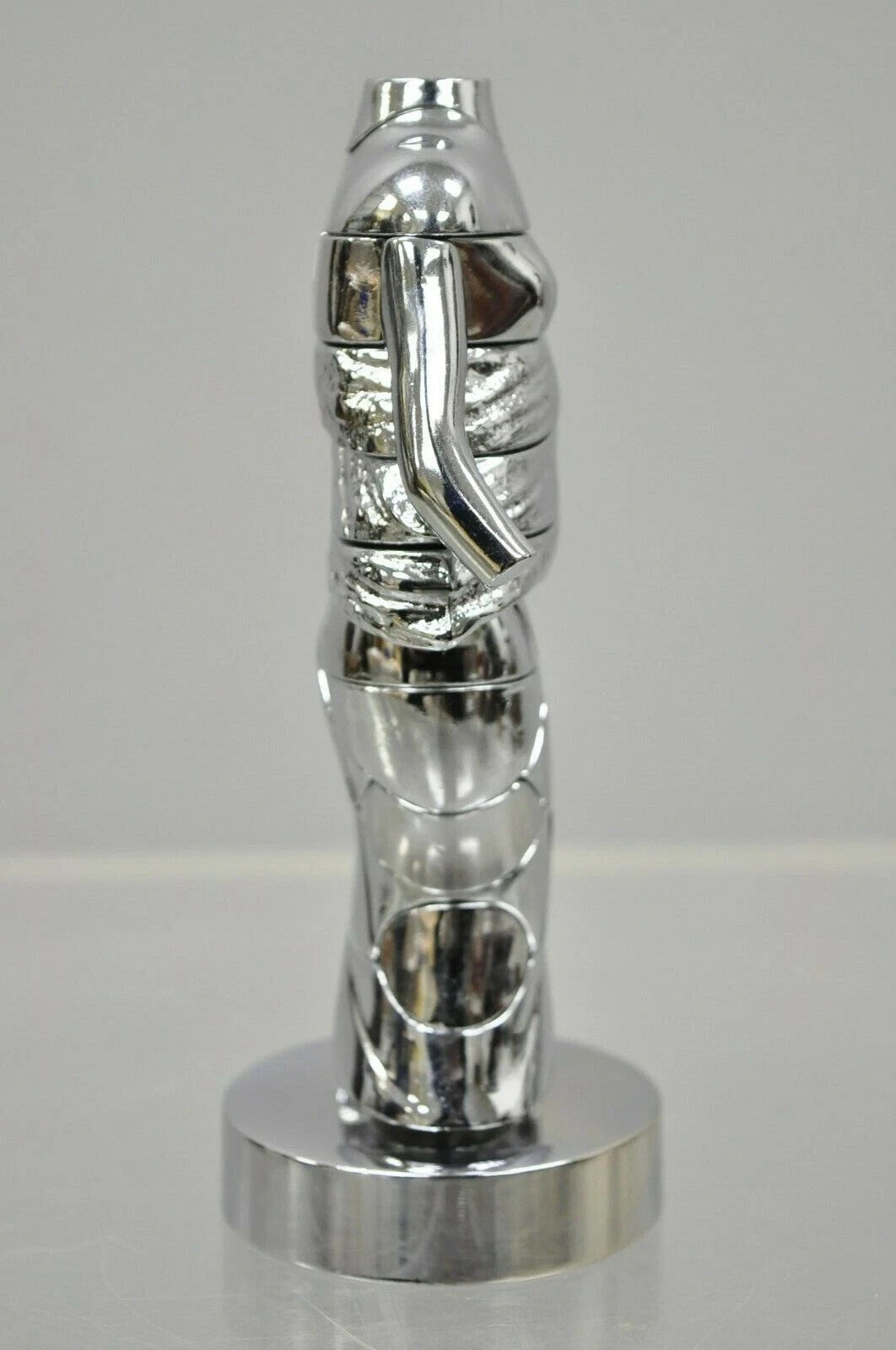 Miguel Berrocal La Mini Cariatide Nickel Plated Puzzle Sculpture w/ Box and Book