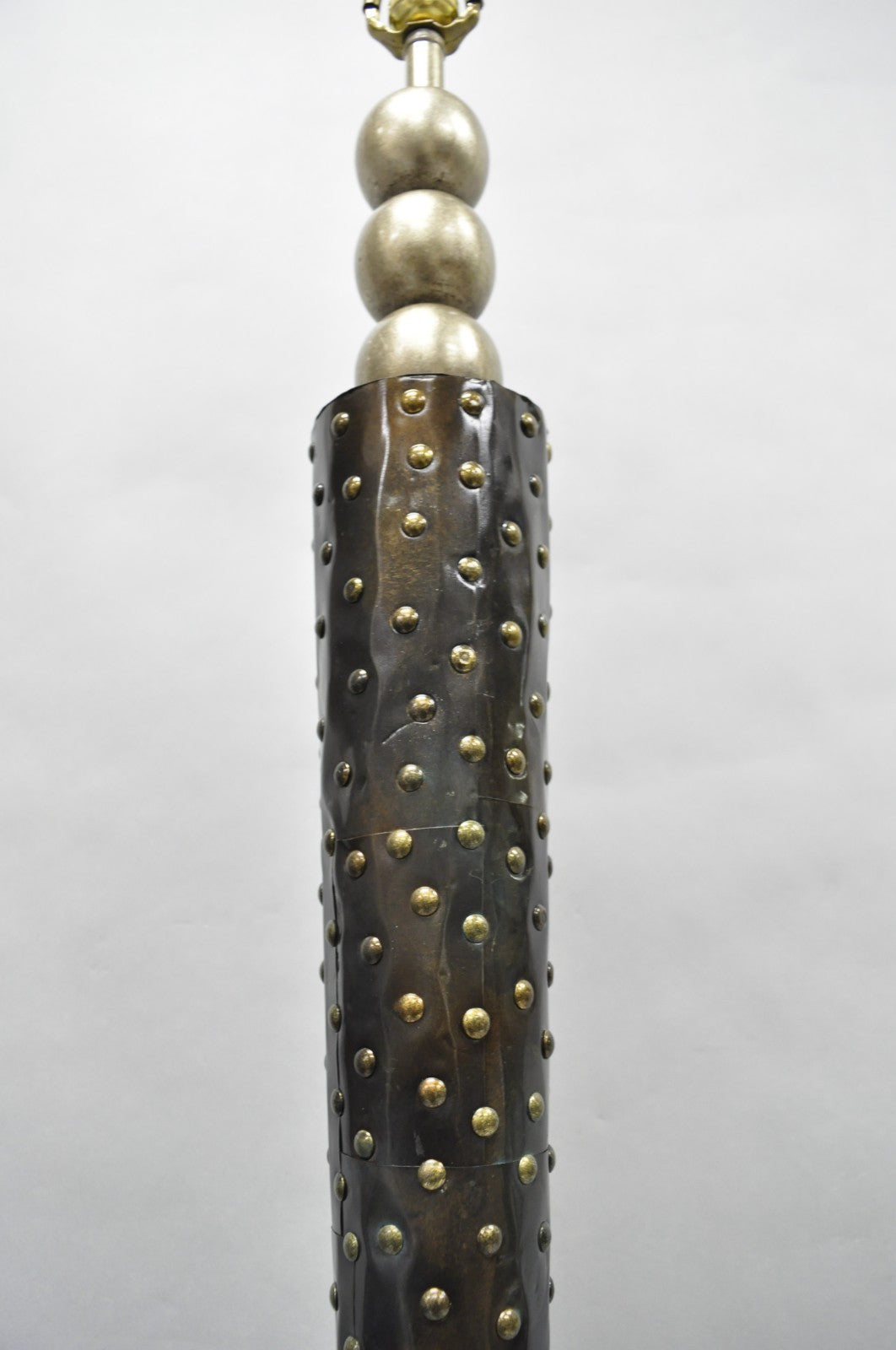 Vintage Leeazanne Postmodern Art Deco Style Metal Tapered Skyscraper Floor Lamp