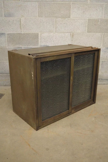 Remington Rand Industrial Green Steel Metal Stacking Barrister Storage Cabinet B