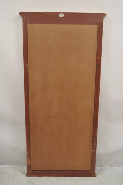 Vintage Baker French Country Provincial Oak Wood Trumeau Wall Mirror