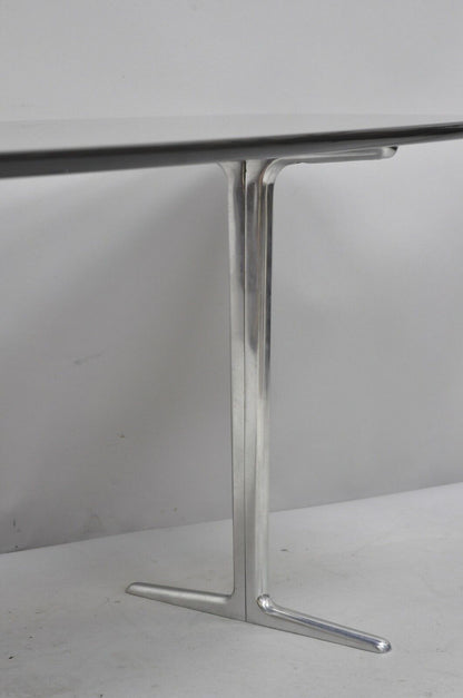 Minotti Italian Modern Surfboard Coffee Table with Chrome Steel Legs