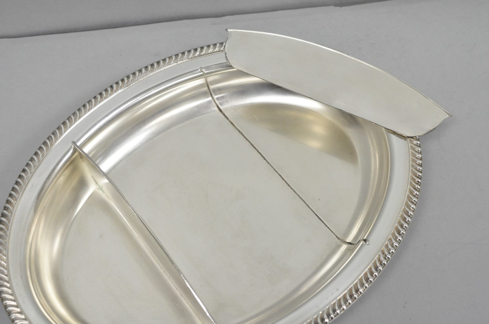 Antique English Regency Silver Plated  Large Covered Serving Dish 'M" Monogram