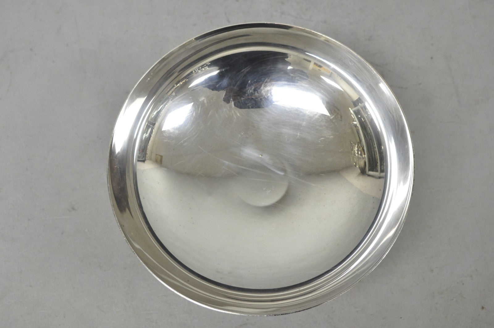 Vintage FB Rogers Mid Century Modern Silver Plated Pedestal Fruit Bowl Compote