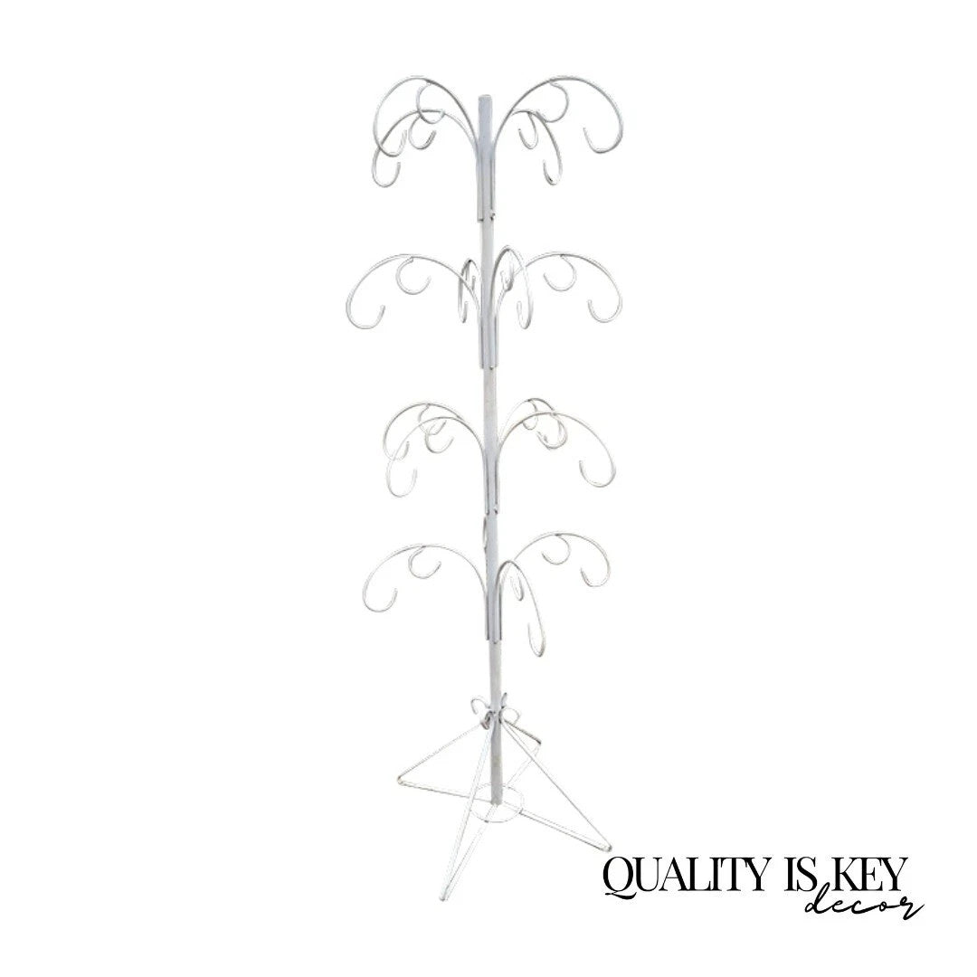 Whimsical 74" Tall Wrought Iron 16 Hook Garden Ornament Planter Pot Stand Holder