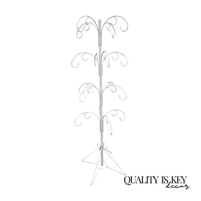 Whimsical 74" Tall Wrought Iron 16 Hook Garden Ornament Planter Pot Stand Holder