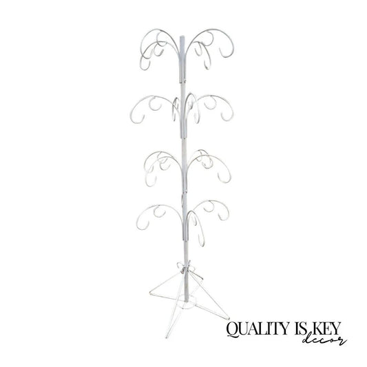 Whimsical 74" Tall Wrought Iron 16 Hook Garden Ornament Planter Pot Stand Holder