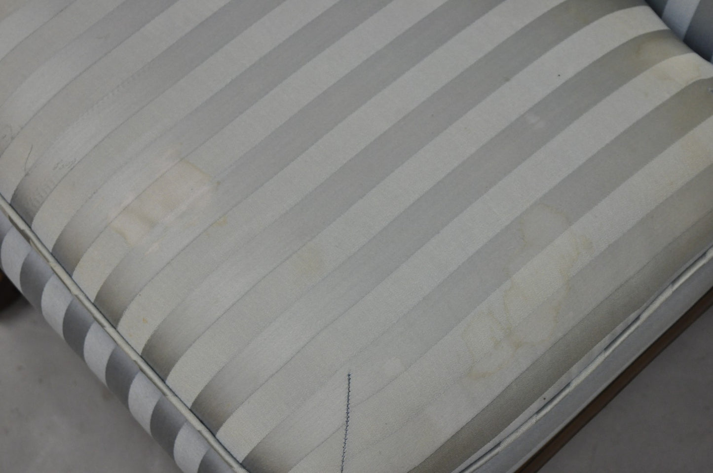 French Hollywood Regency Carved Walnut Rolled Back Slipper Lounge Chair - a Pair