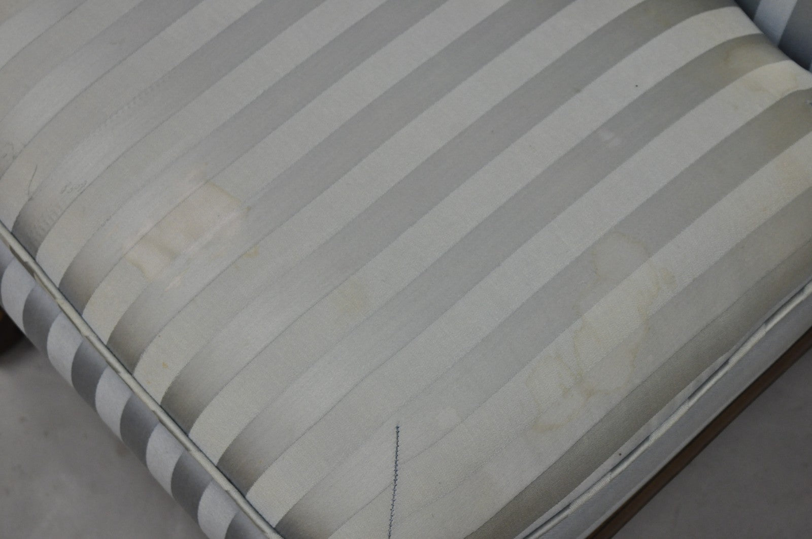 French Hollywood Regency Carved Walnut Rolled Back Slipper Lounge Chair - a Pair